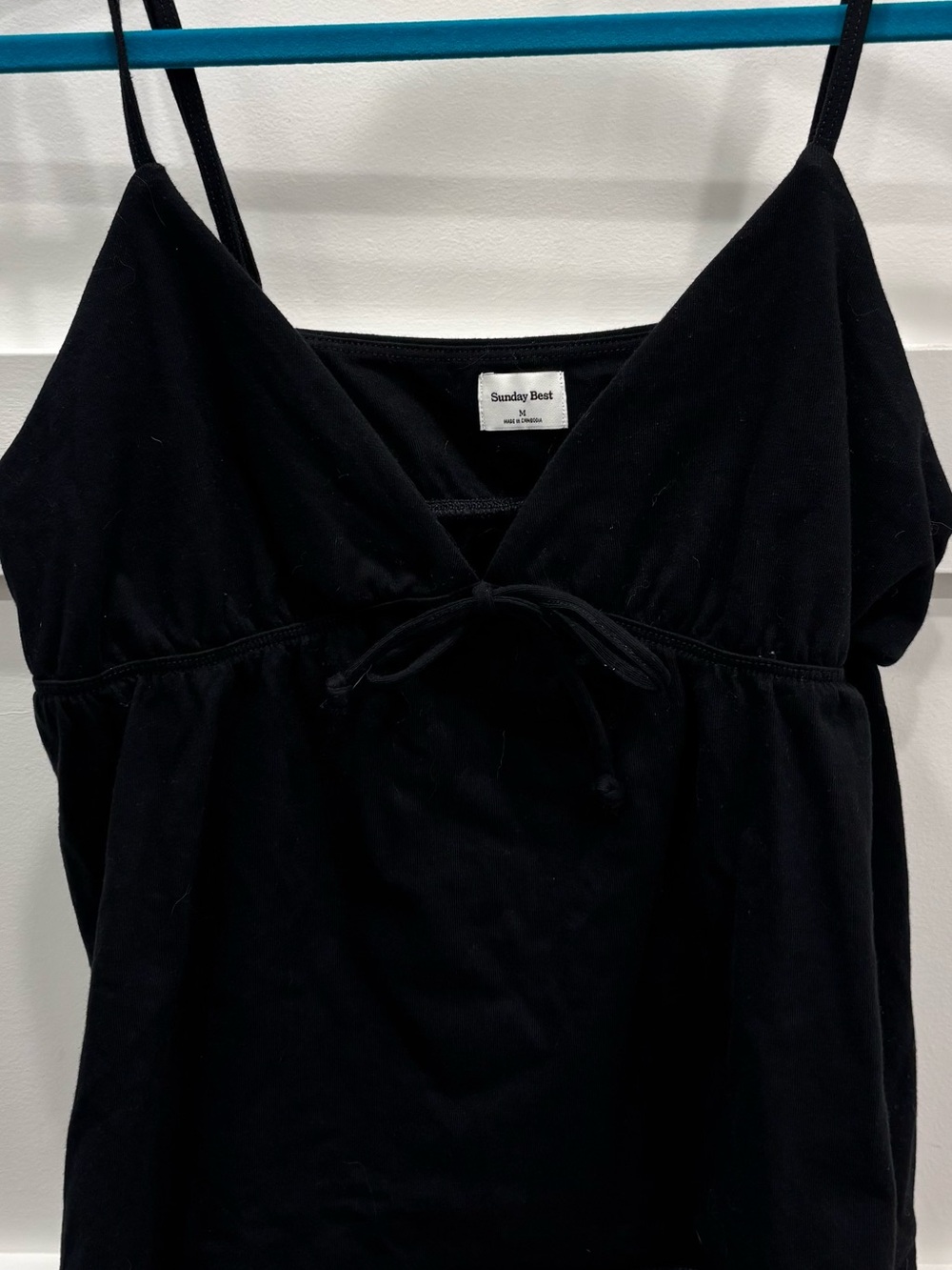 Sunday Best Aritzia Black Babydoll Spaghetti Strap Crop Top